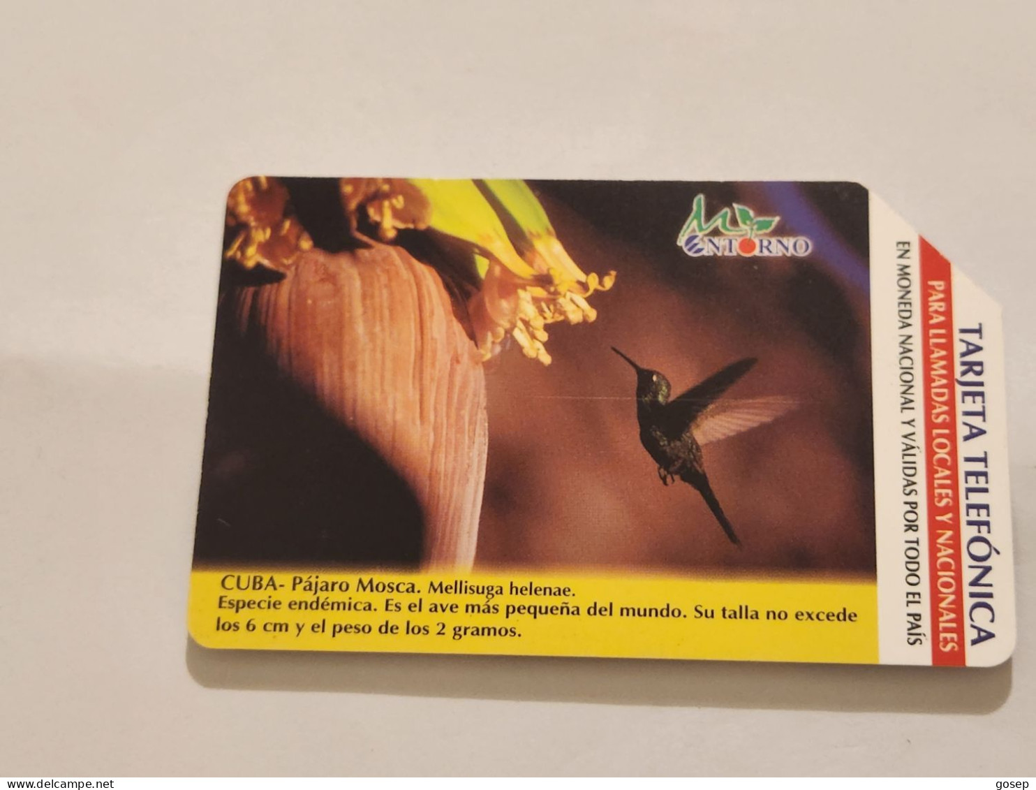 CUBA-(CU-ETE-URM-030)-Pajaro Mosca-URMET-(51)-(7.00 Pesos)-(701259942)-used Card+1card Prepiad Free - Kuba