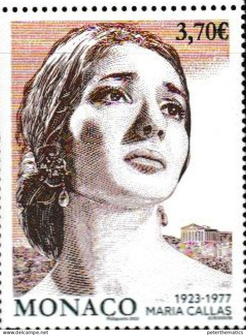 MONACO, 2023, MNH ,SINGERS, MARIA CALLAS, 1v - Chanteurs