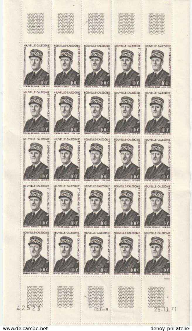 Saint Pierre  Feuille Complete Du N°377 378 Anniversaire De La Mort Du Général De Gaulle - Unused Stamps