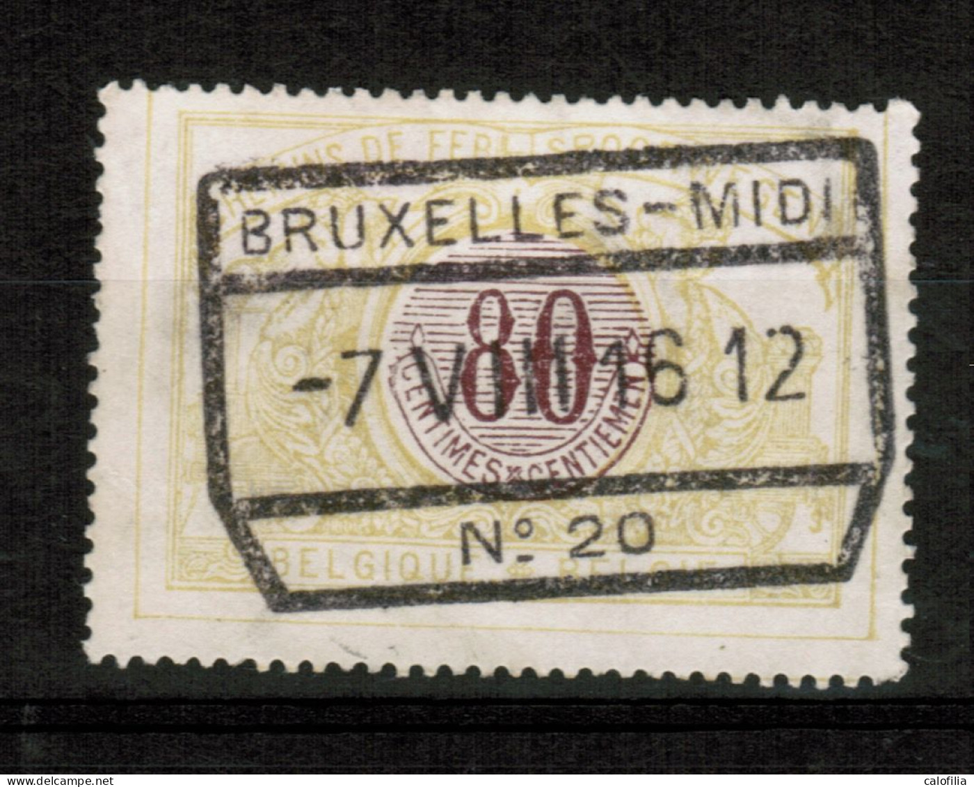 Chemins De Fer TR 39, Obliteration Centrale, BRUXELLES MIDI 20 - Used