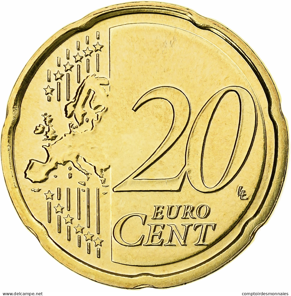 Pays-Bas, Beatrix, 20 Euro Cent, 2008, Utrecht, BU, SPL+, Or Nordique, KM:238 - Pays-Bas