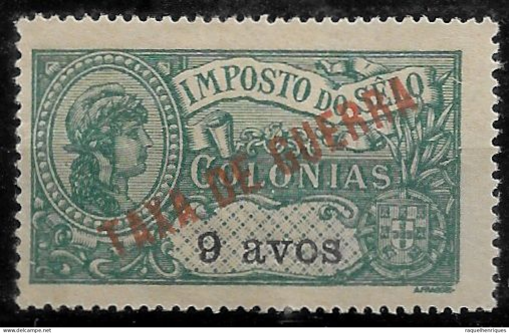 MACAU 1919 War Tax Stamps - Revenue Stamps Overprinted TAXA DE GUERRA MH NG ( (NP#70-P15-L7) - Unused Stamps