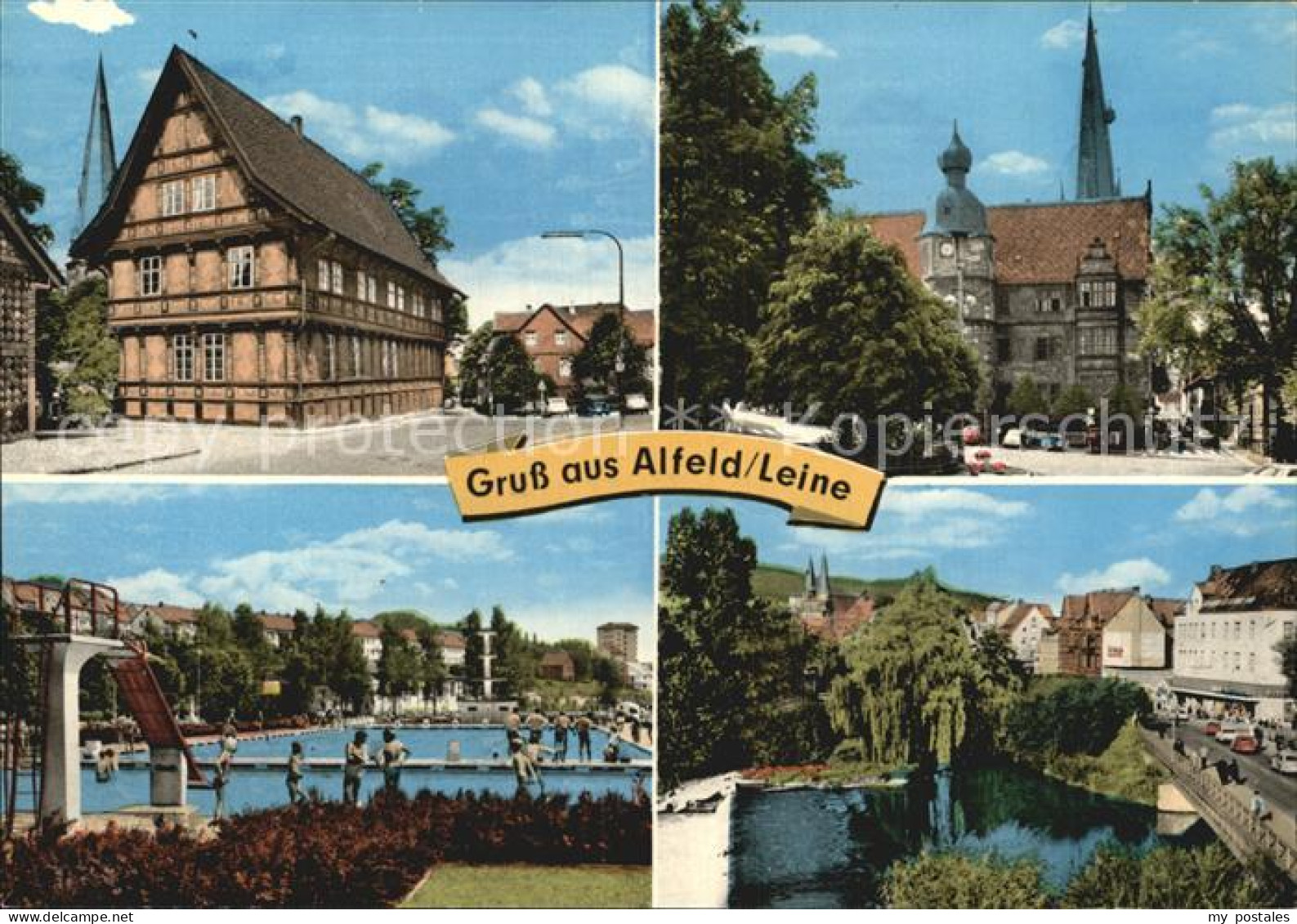 72506811 Alfeld Leine Schwimmbad Kirche Stadtansicht Alfeld - Alfeld
