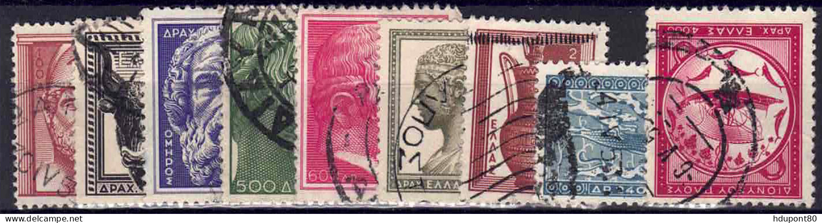 YT 592 à 596, 598 à 600, 602 - Used Stamps