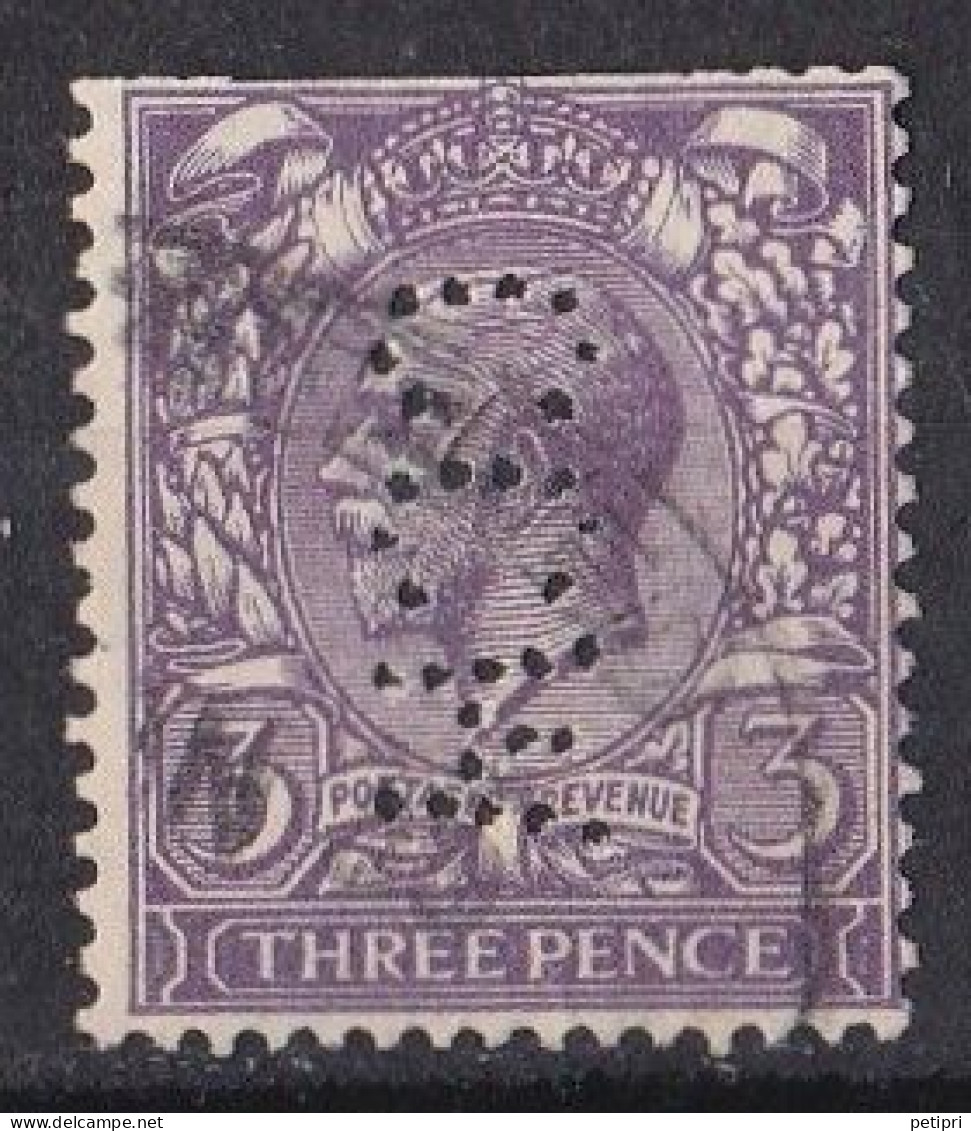 Grande Bretagne - 1911 - 1935 -  George  V  -  Y&T N °  144  Perforé  C C M - Perforés