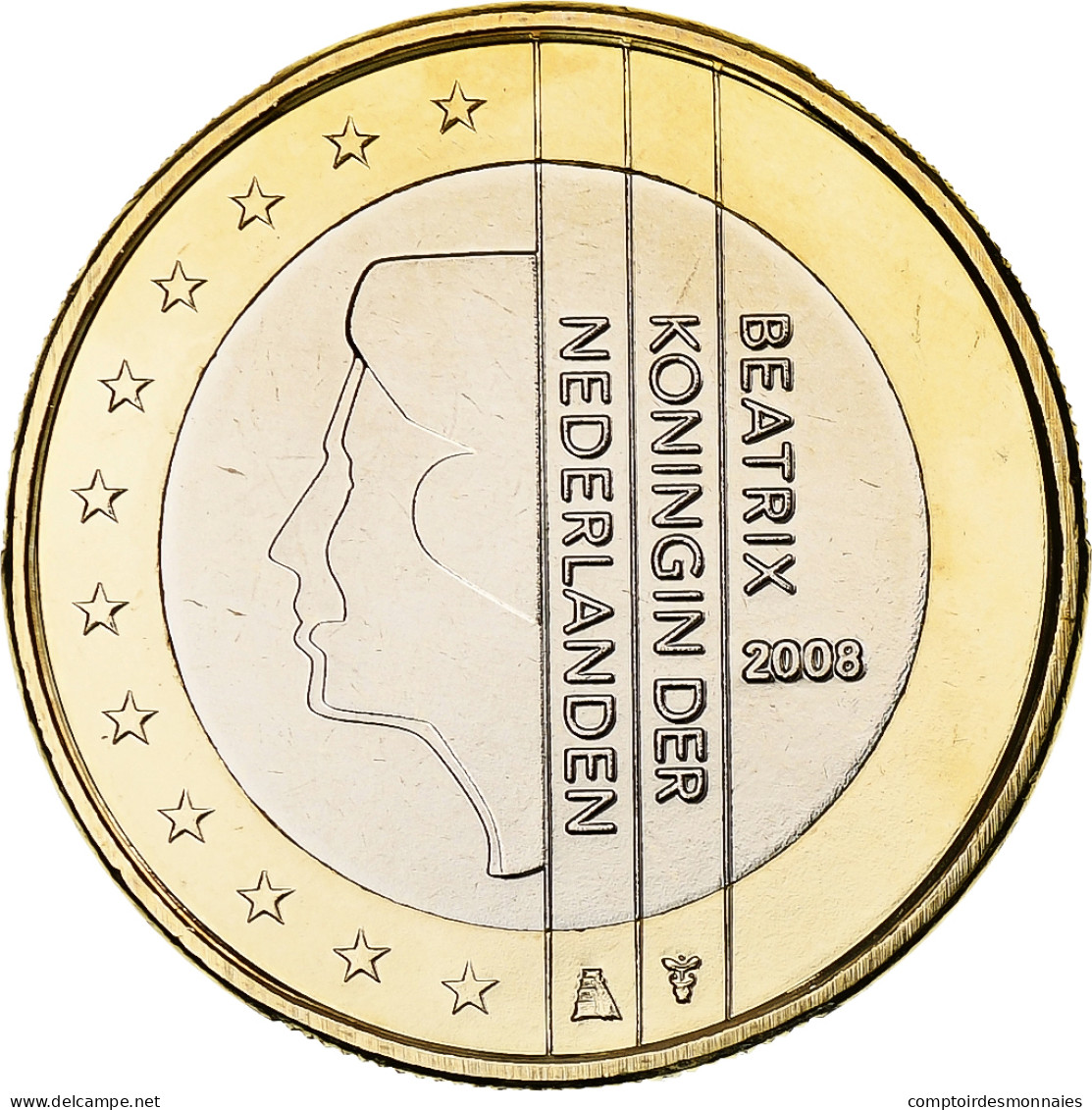 Pays-Bas, Beatrix, Euro, 2008, Utrecht, BU, SPL+, Bimétallique, KM:240 - Nederland