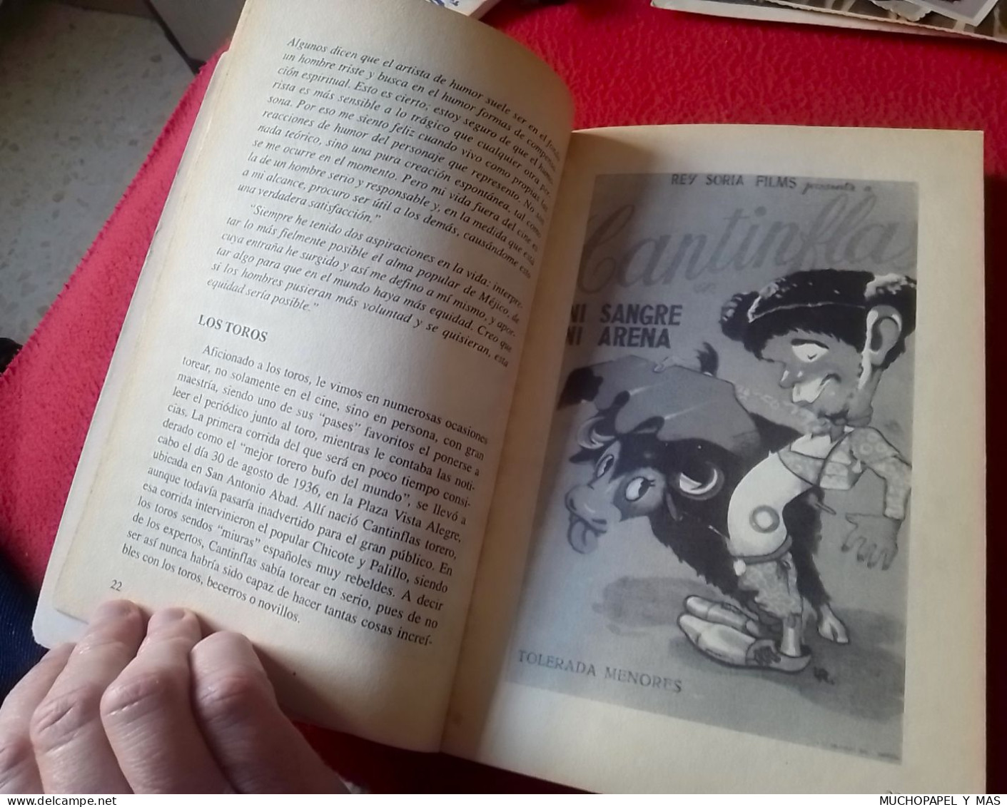 ANTIGUO LIBRO AÑO 1998 MARIO MORENO CANTINFLAS WALLACE & DAVIS..ACTOR DE CINE..EDIMAT LIBROS. EN ESPAÑOL...VER FOTOS....