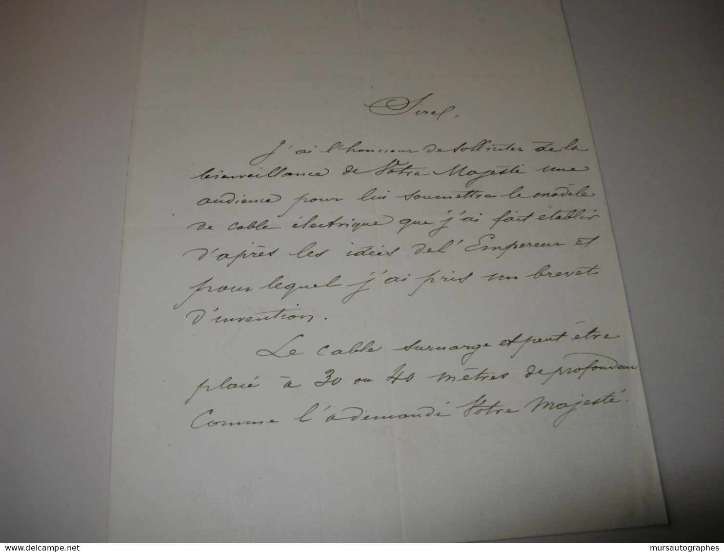 LUCIEN ARMAN Autographe Signé 1865 CONSTRUCTEUR NAVAL BORDEAUX à NAPOLEON III - Politiques & Militaires