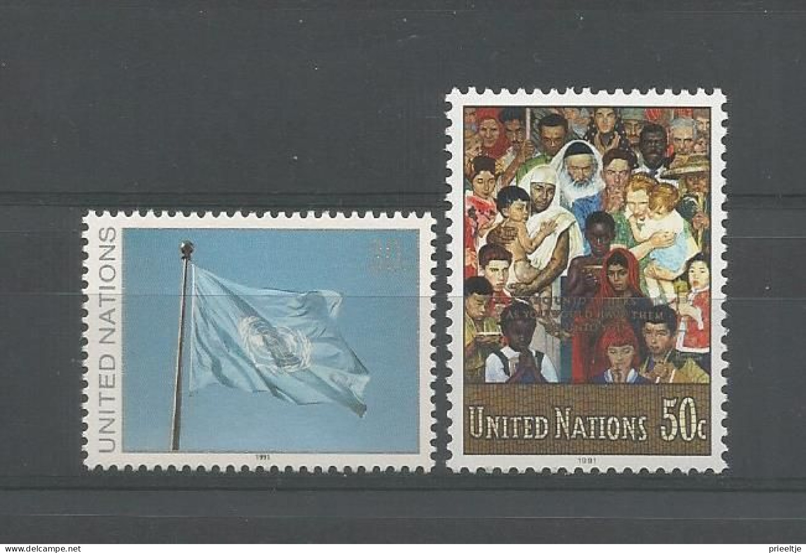 United Nations NY 1991 Definitives Y.T. 595/596 ** - Ungebraucht