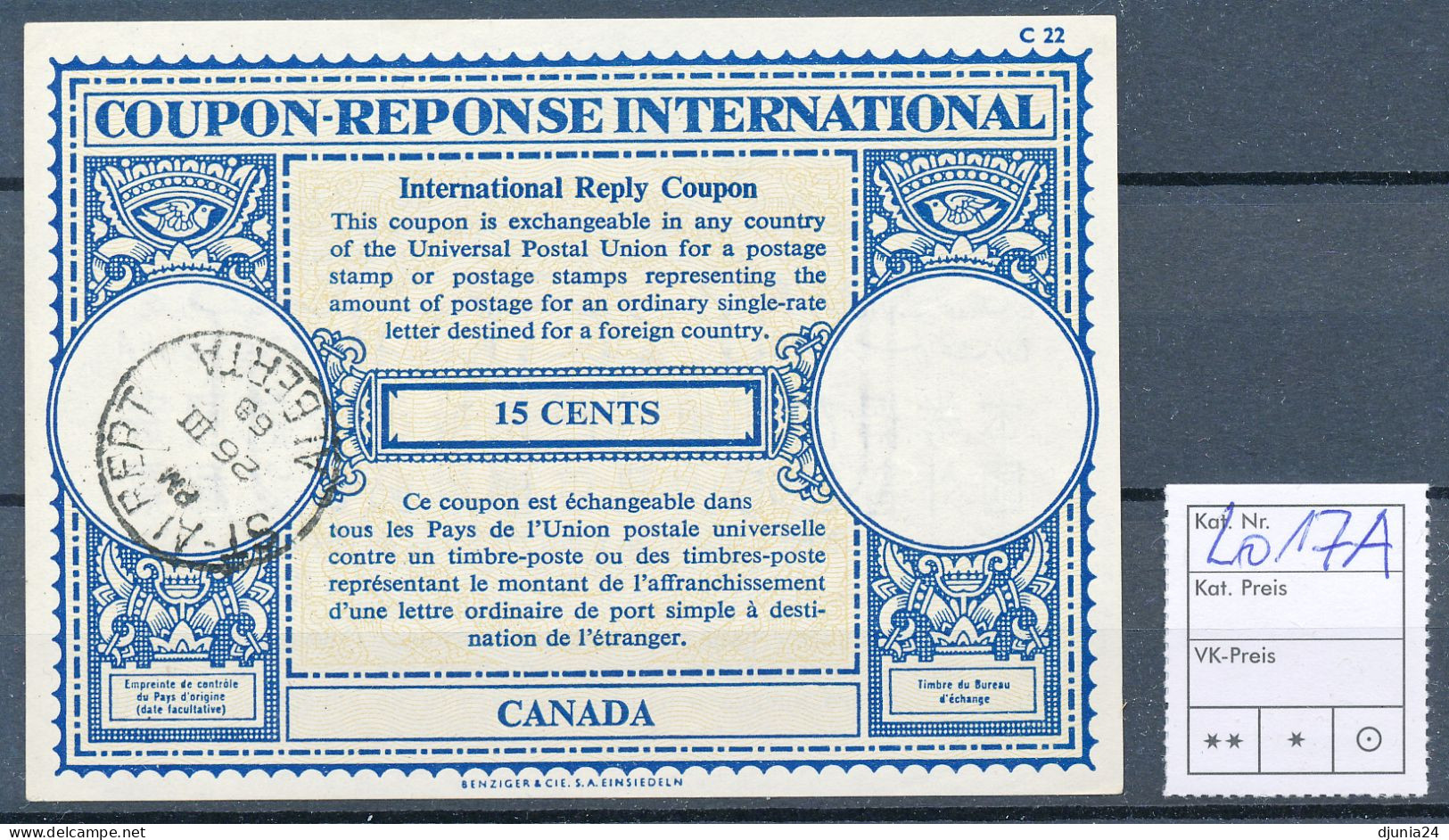 BF0363 / CANADA / KANADA - collection of 22 different reply coupon reponse