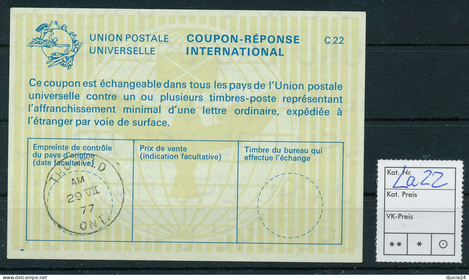 BF0363 / CANADA / KANADA - collection of 22 different reply coupon reponse