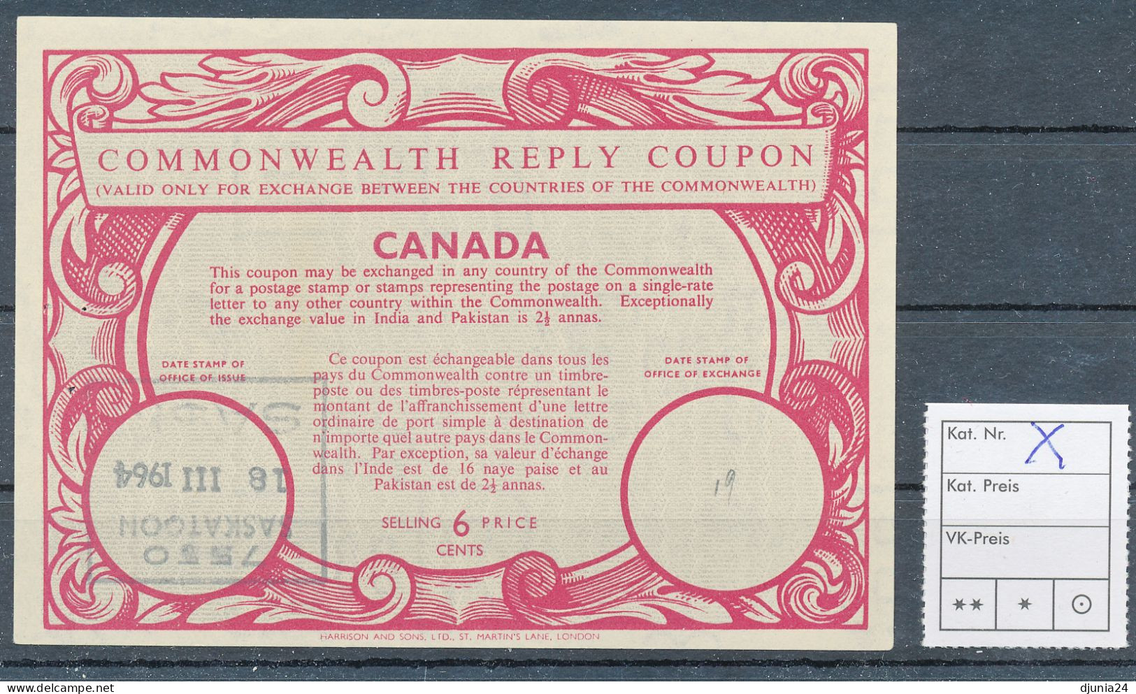 BF0363 / CANADA / KANADA - collection of 22 different reply coupon reponse