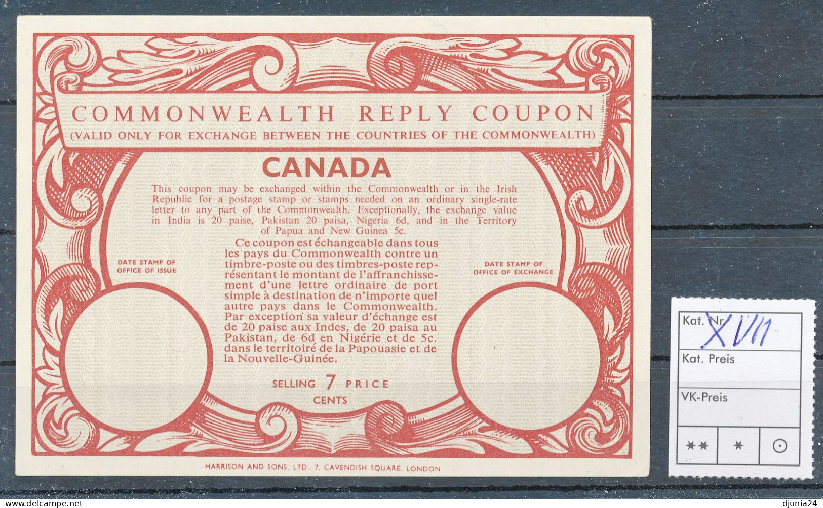 BF0363 / CANADA / KANADA - collection of 22 different reply coupon reponse