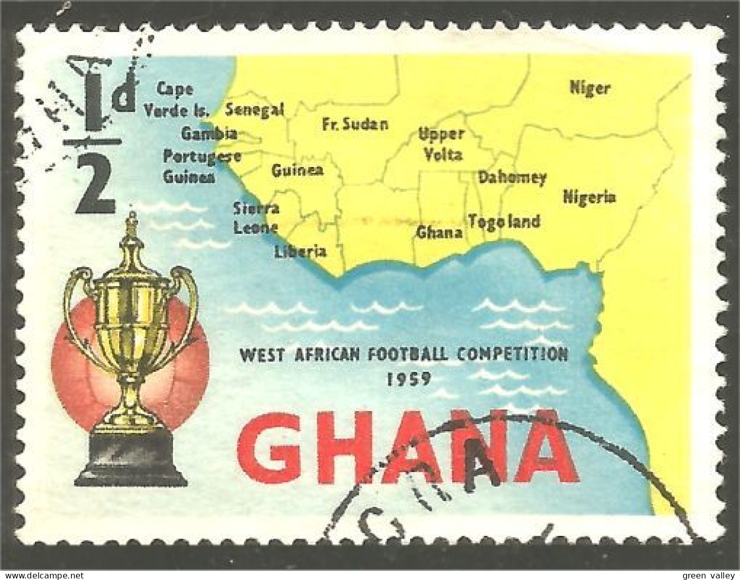 XW01-1316 Ghana Football Soccer Cup Coupe Throphy Trophée - Gebraucht