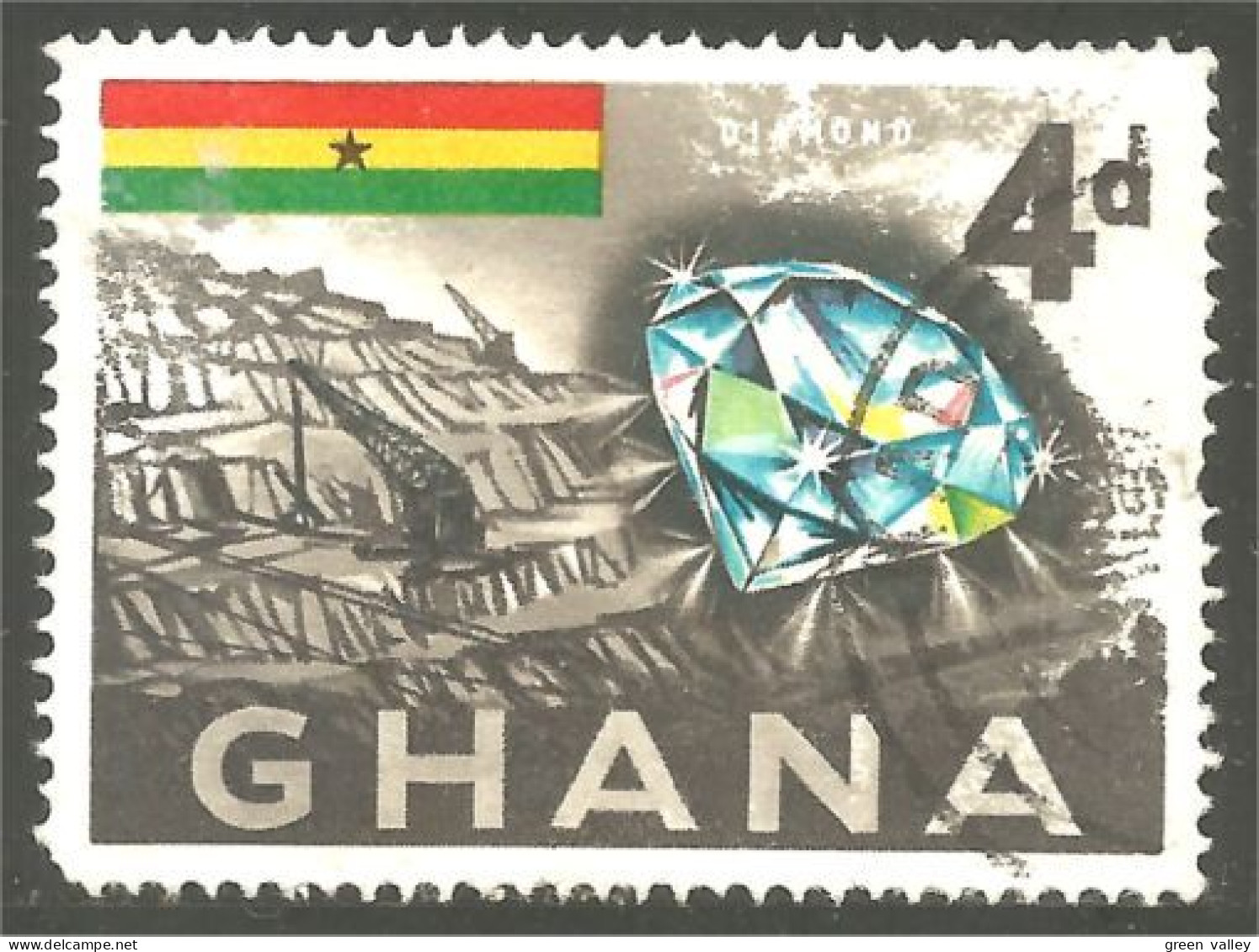 XW01-1307 Ghana Mines Minéraux Mineral Diamant Diamond - Minerals