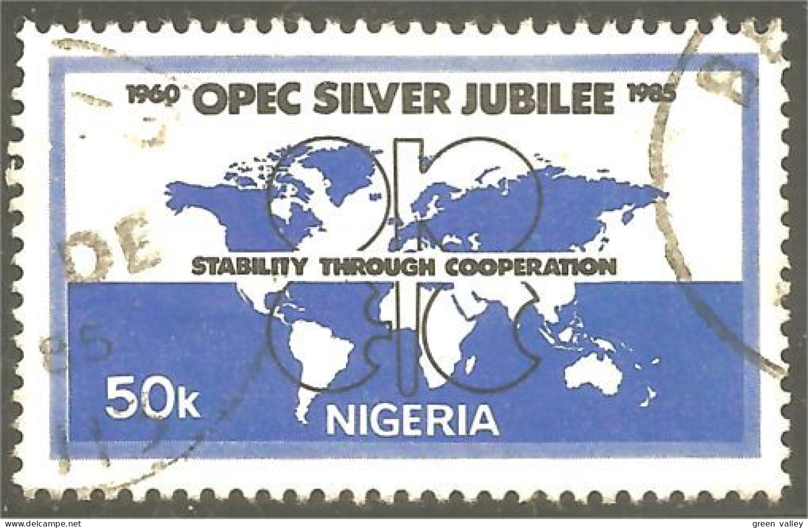 XW01-1250 Nigeria 25 Ans Years OPEC Cooperation - Nigeria (1961-...)