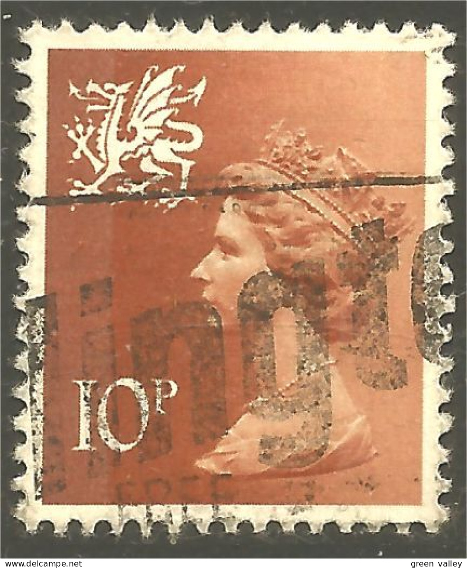 XW01-1225 Wales Monmouthshire Queen Elizabeth II 10p Brown - Gales
