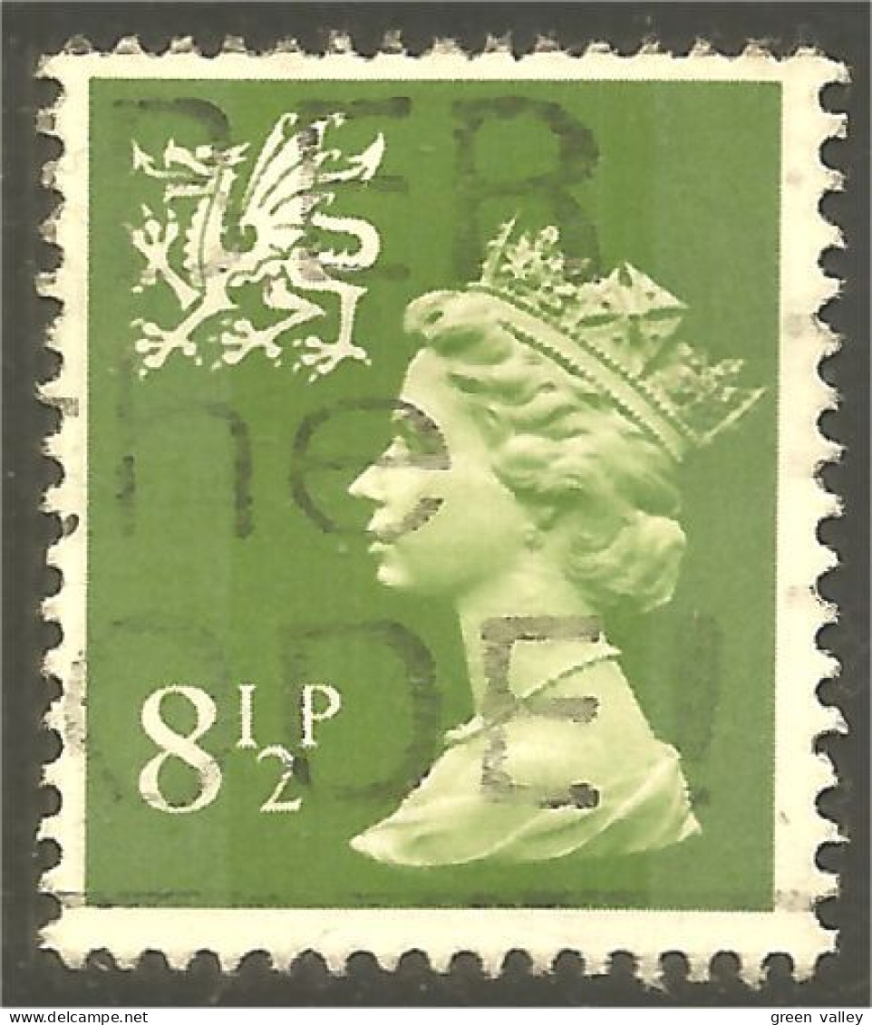 XW01-1222 Wales Monmouthshire Queen Elizabeth II 8 1/2 Green - Pays De Galles