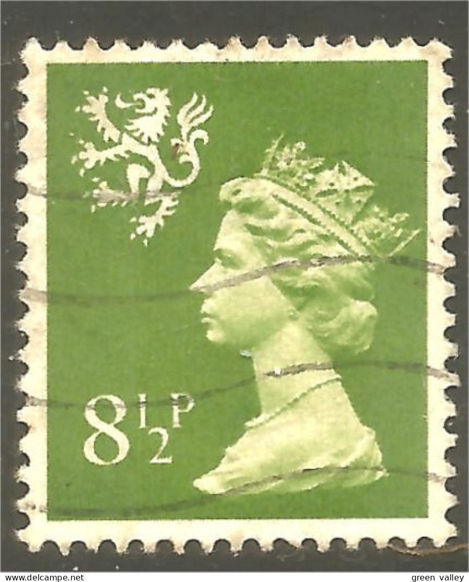 XW01-1208 Scotland Queen Elizabeth II 8 1/2 Green - Escocia