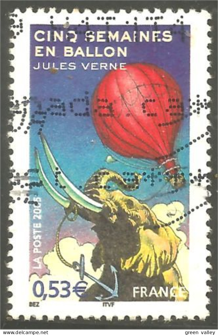 XW01-1112 France Jules Verne Elephant Ballon Balloon Elefante Olifant - Eléphants