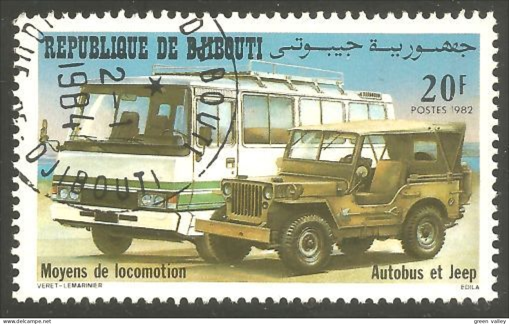 XW01-1087 Djibouti Car Automobile Autobus Buis Car Autocar - Busses