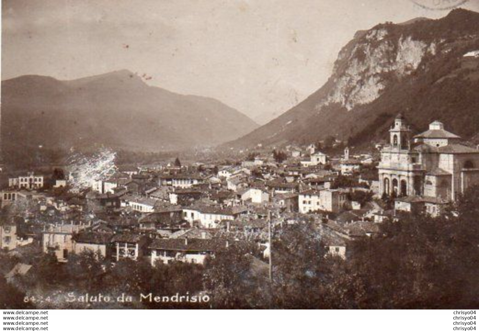 2V4 58Re  Suisse Saluto Da Mendrisio - Mendrisio