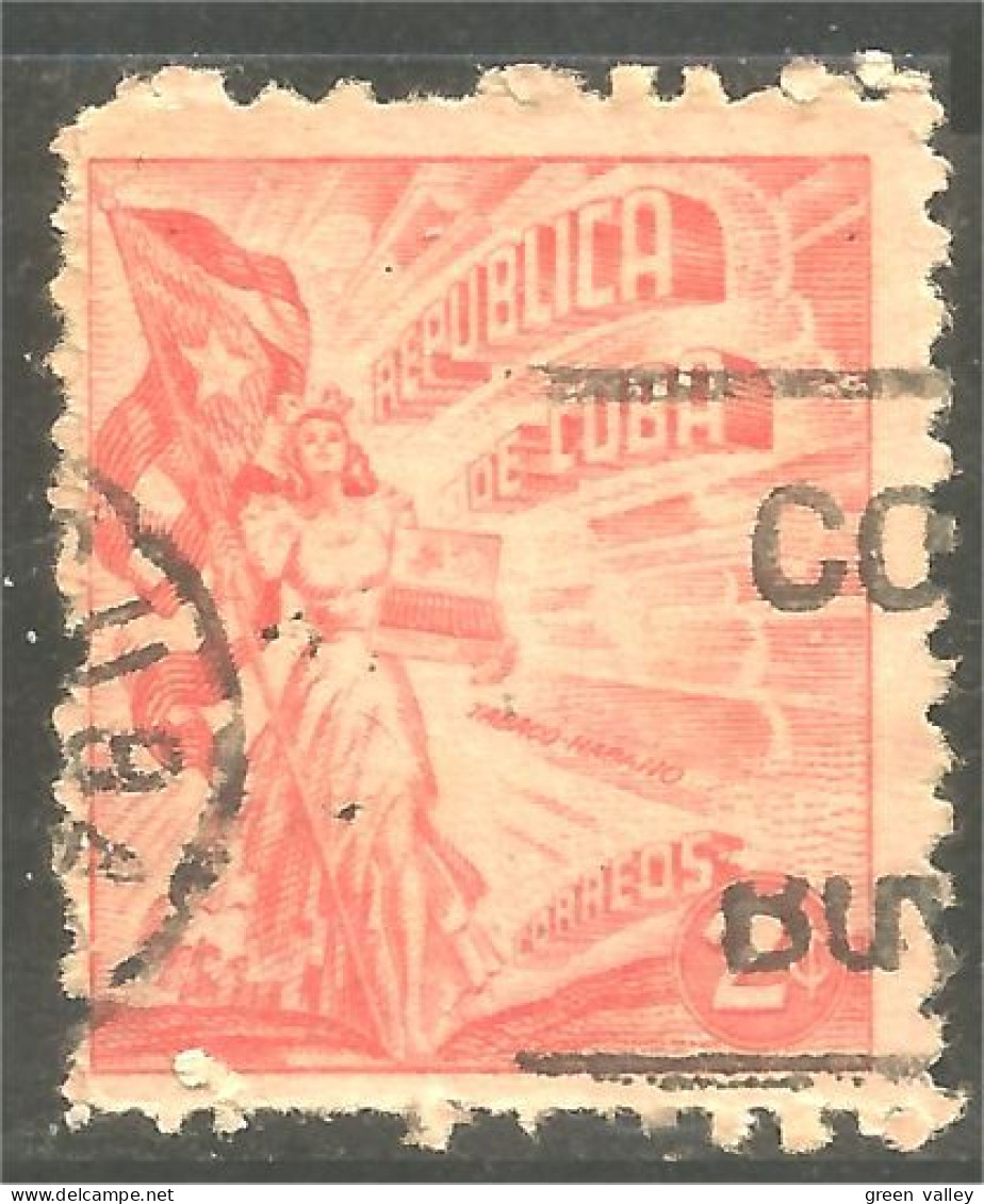 XW01-1986 Cuba 1948 Femme Woman Liberty Liberté Drapeau Flag Cigares Cigars - Tobacco