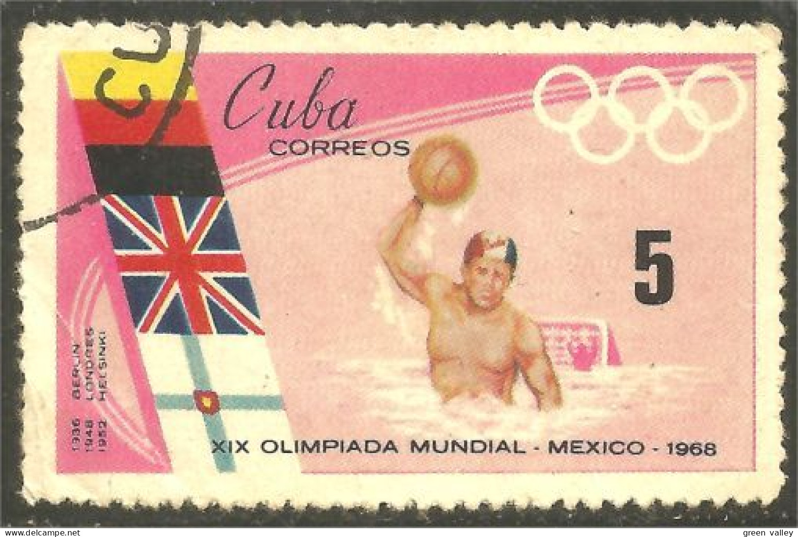 XW01-1920 Cuba Waterpolo Water-polo Jeux Olympiques Olympic Games Mexico - Water Polo