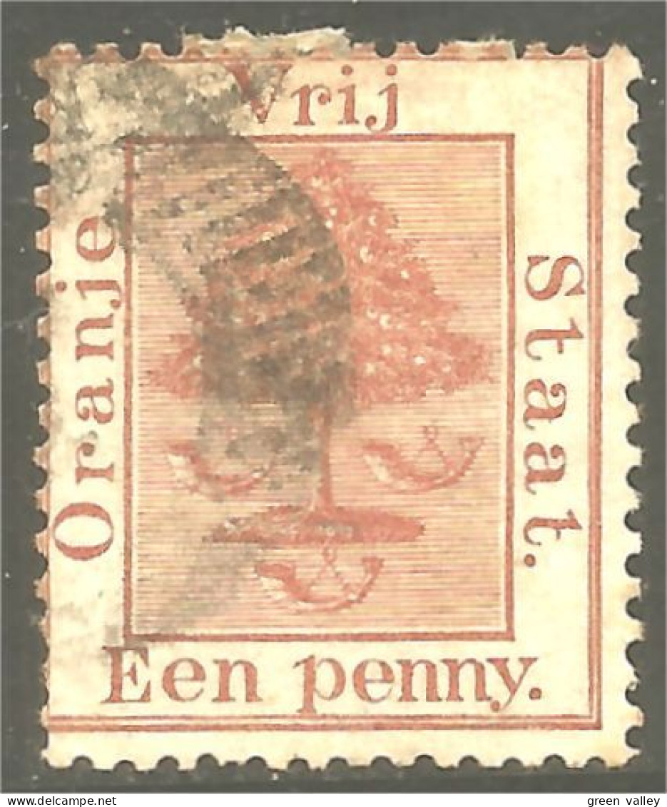 XW01-1807 Orange River Colony 1868 Tree 1p Brown - Orange Free State (1868-1909)