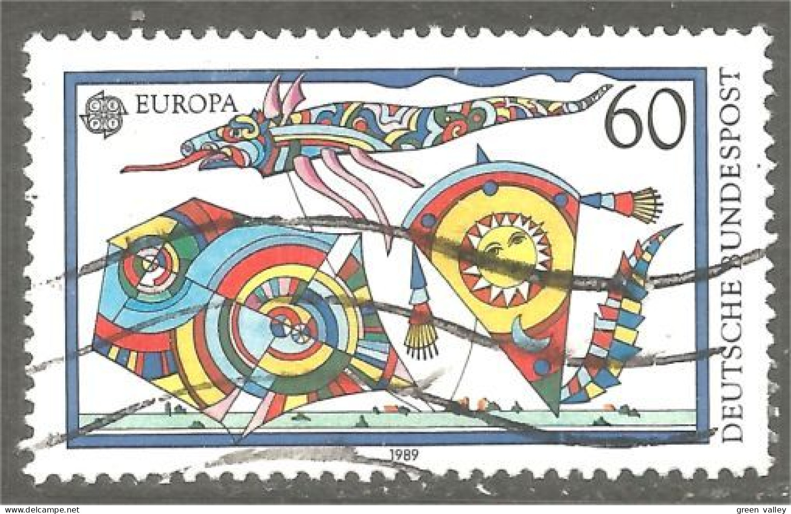 XW01-1771 Germany Cerf-volant Kite Europa 1989 - Unclassified