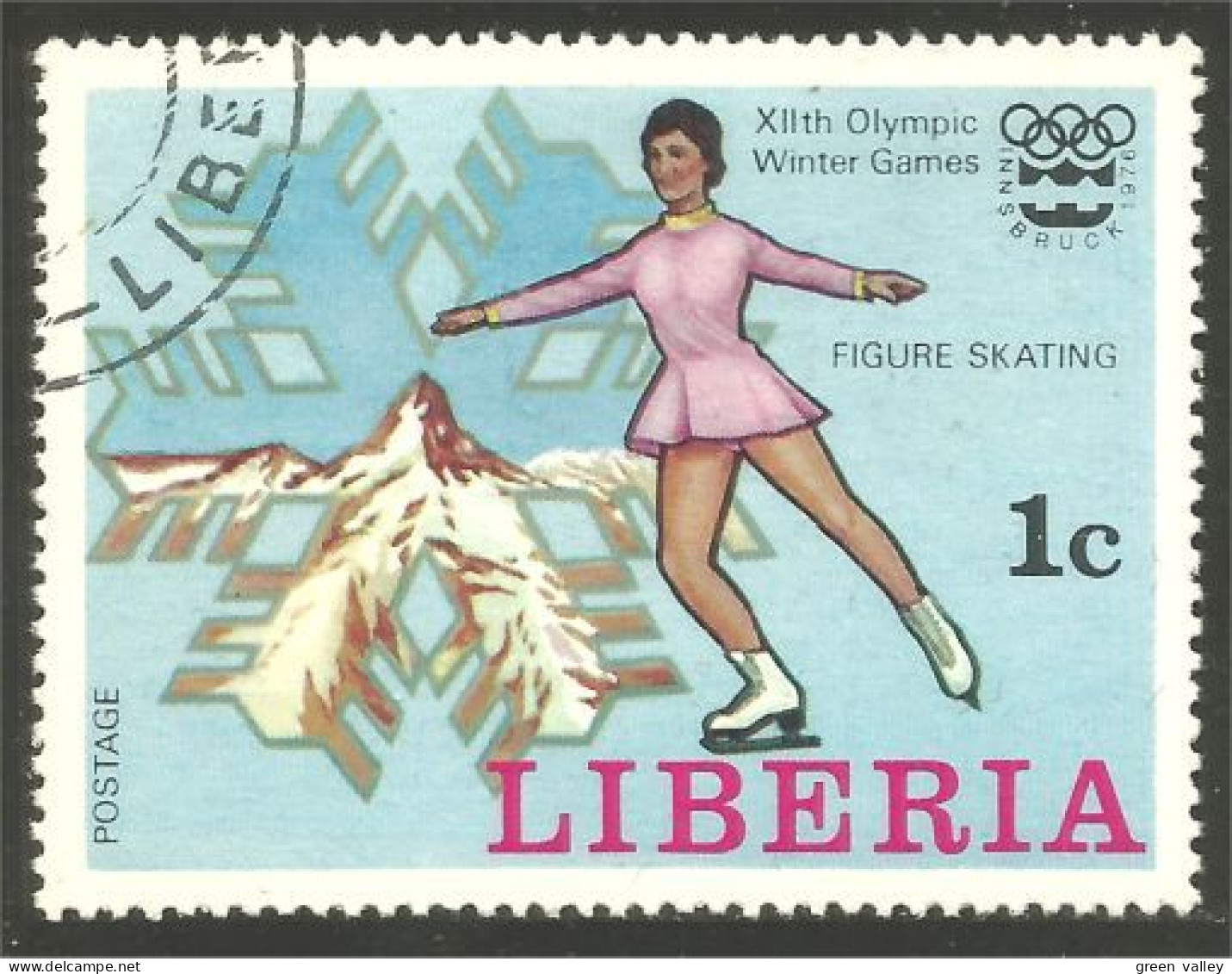 XW01-1616 Liberia Patinage Artistique Figure Skating Olympiques Innsbruck Olympics - Patinage Artistique
