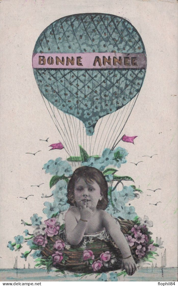 PARIS - BLANC - JOUR DE L'AN - CHIFFRE 2 - DANS UN CERCLE  SUR CARTE POSTALE BONNE ANNEE. - 1877-1920: Periodo Semi Moderno