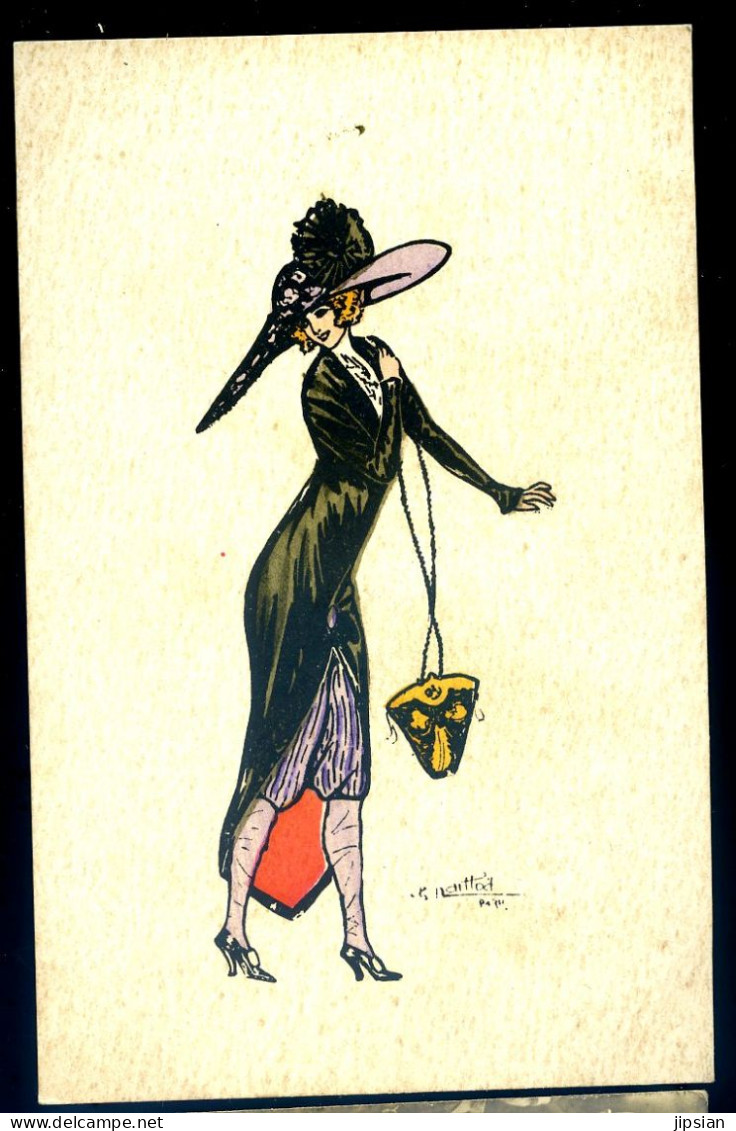 Cpa Illustrateur Charles Naillod Signée -- Belle Femme Au Chapeau   STEP61 - Naillod