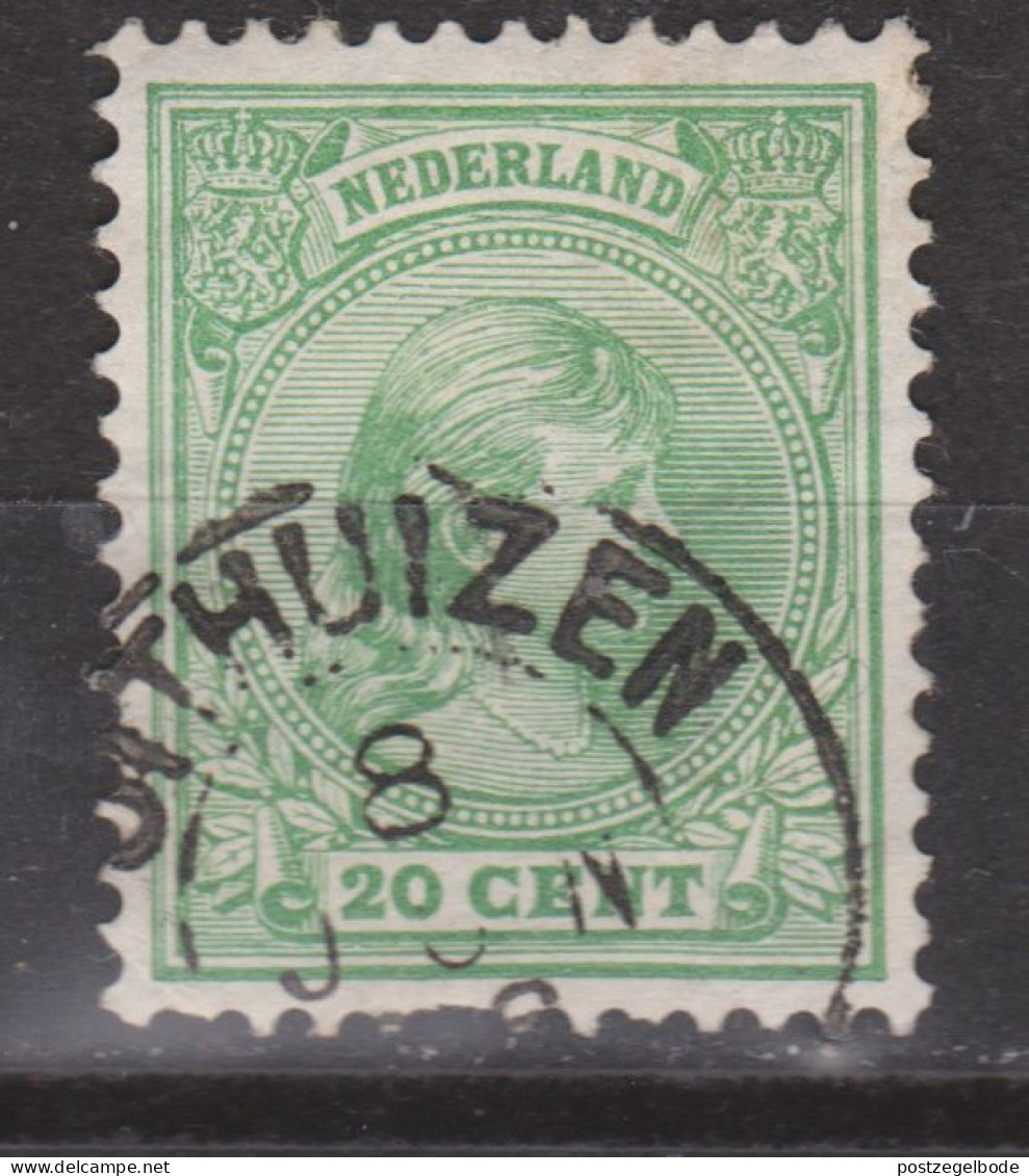 NVPH Nederland Netherlands Pays Bas Niederlande Holanda 40 CANCEL UITHUIZEN Kleinrond ; Wilhelmina 1891 - Usados