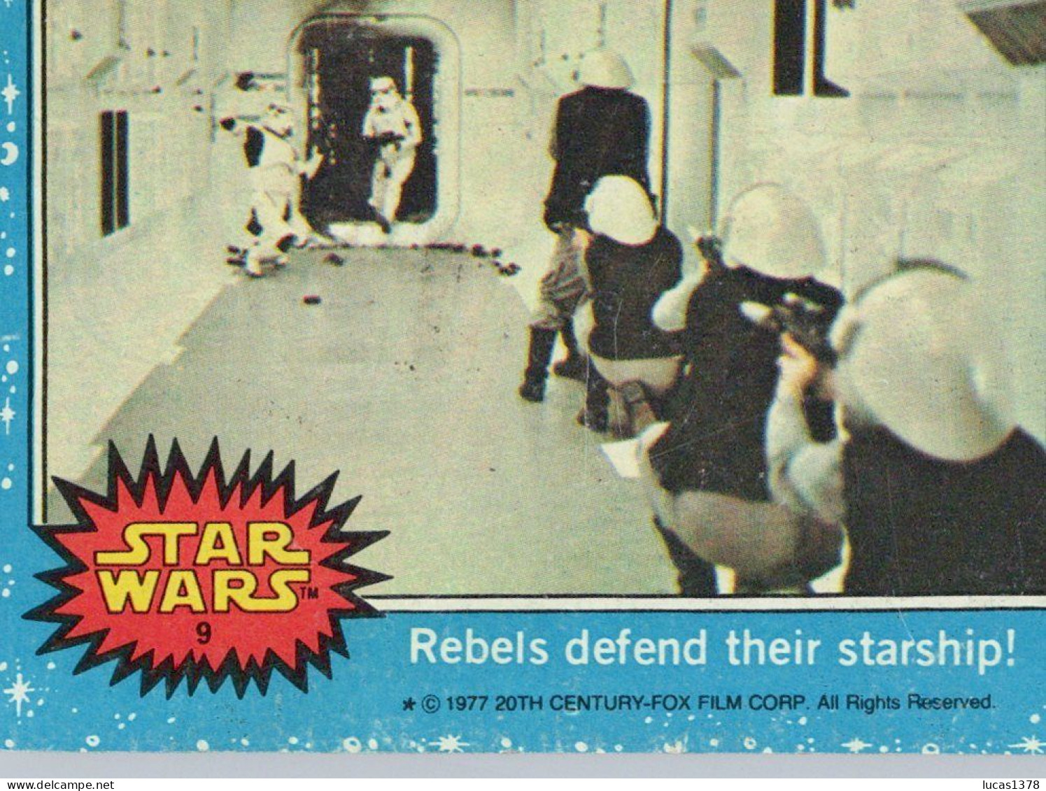 RARE / 1977 STAR WARS - Topps Original Blue Series 1 Carte # 9 - Star Wars
