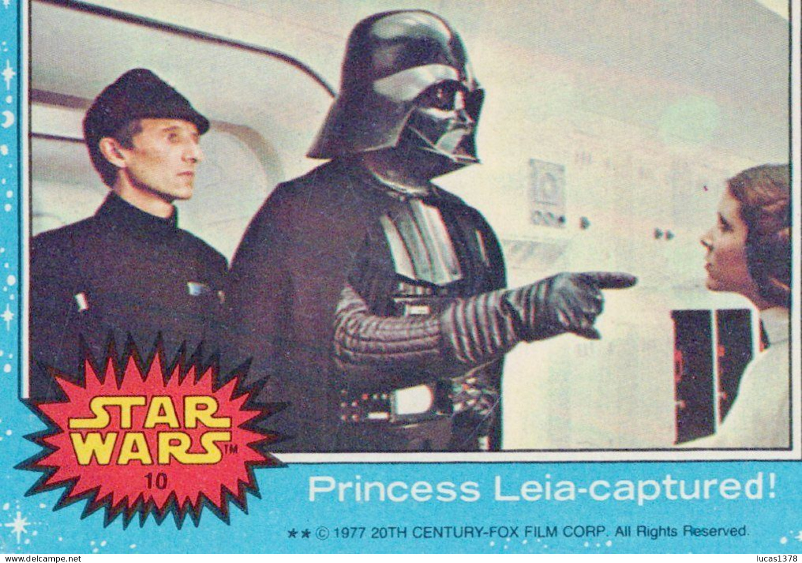 RARE / 1977 STAR WARS - Topps Original Blue Series 1 Carte # 10 - Star Wars