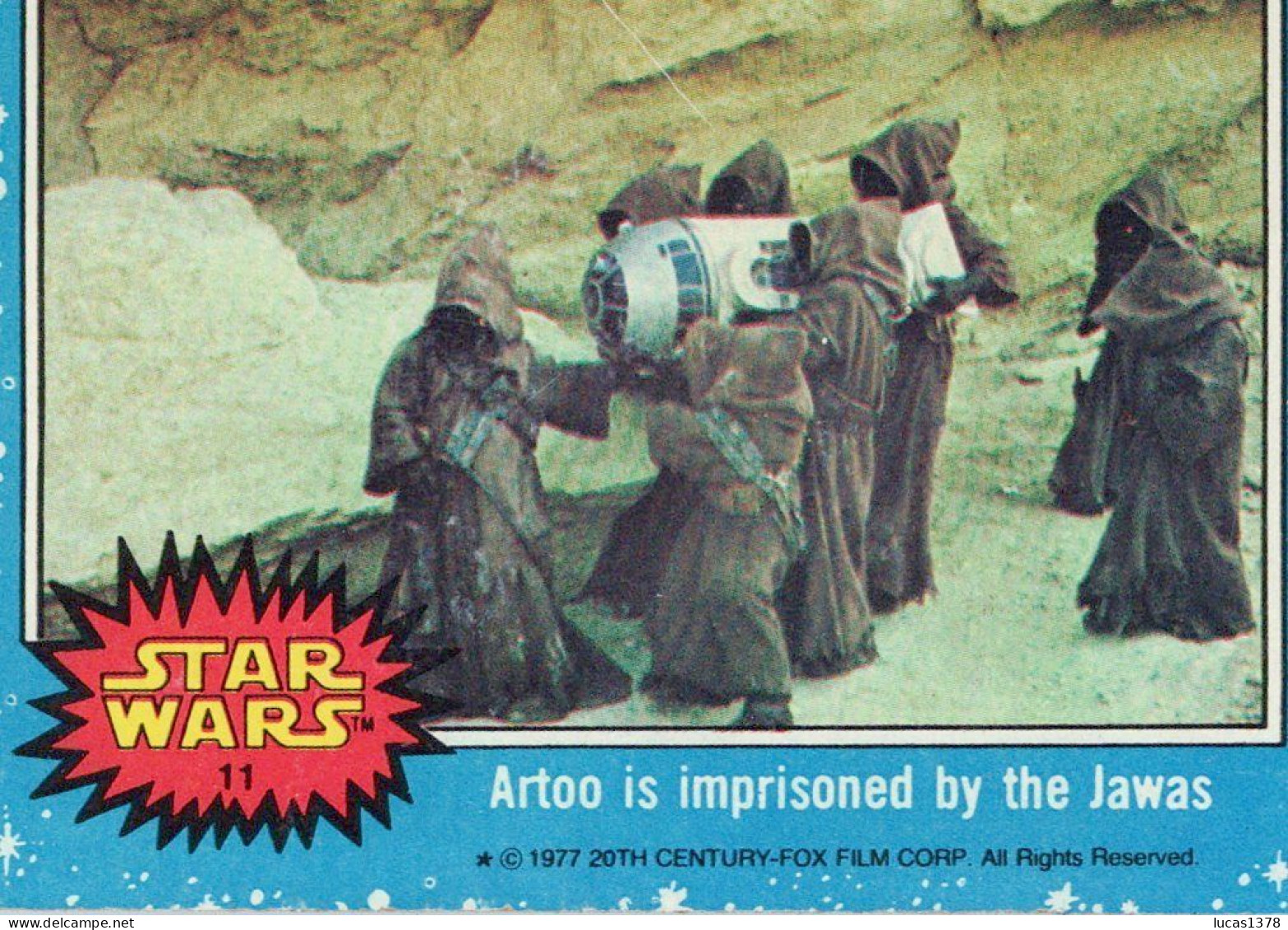 RARE / 1977 STAR WARS - Topps Original Blue Series 1 Carte # 11 - Star Wars