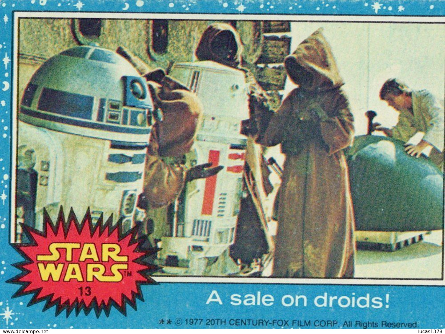 RARE / 1977 STAR WARS - Topps Original Blue Series 1 Carte # 13 - Star Wars