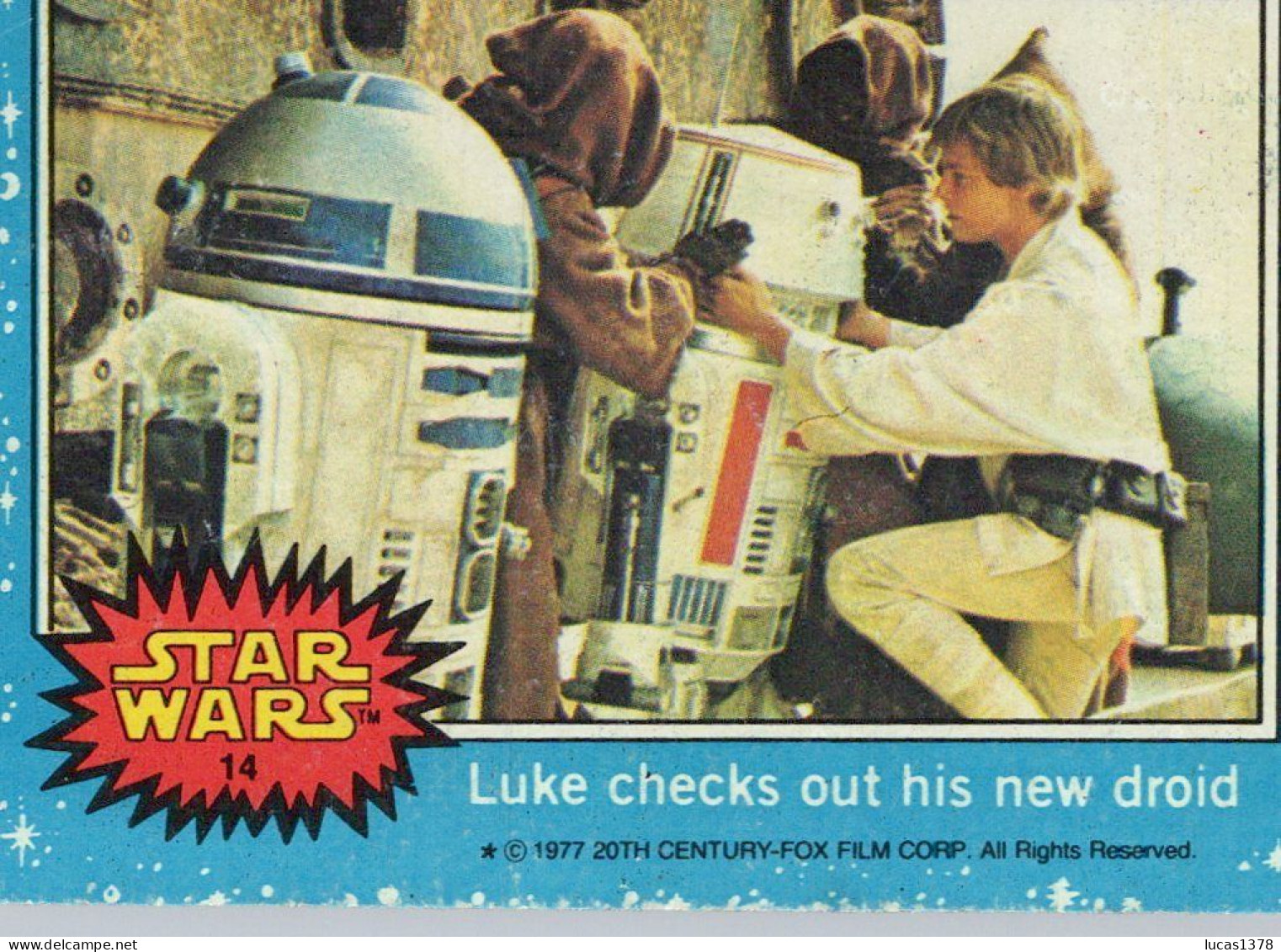 RARE / 1977 STAR WARS - Topps Original Blue Series 1 Carte # 14 - Star Wars