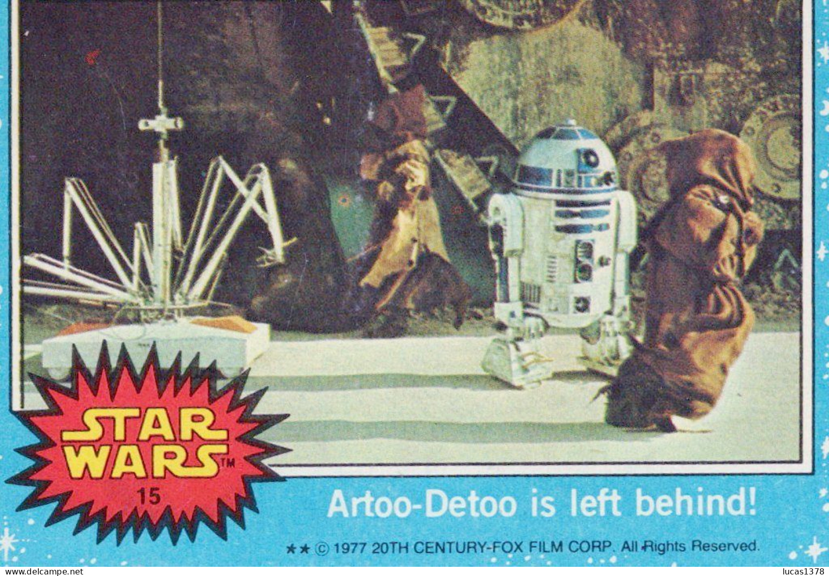 RARE / 1977 STAR WARS - Topps Original Blue Series 1 Carte # 15 - Star Wars