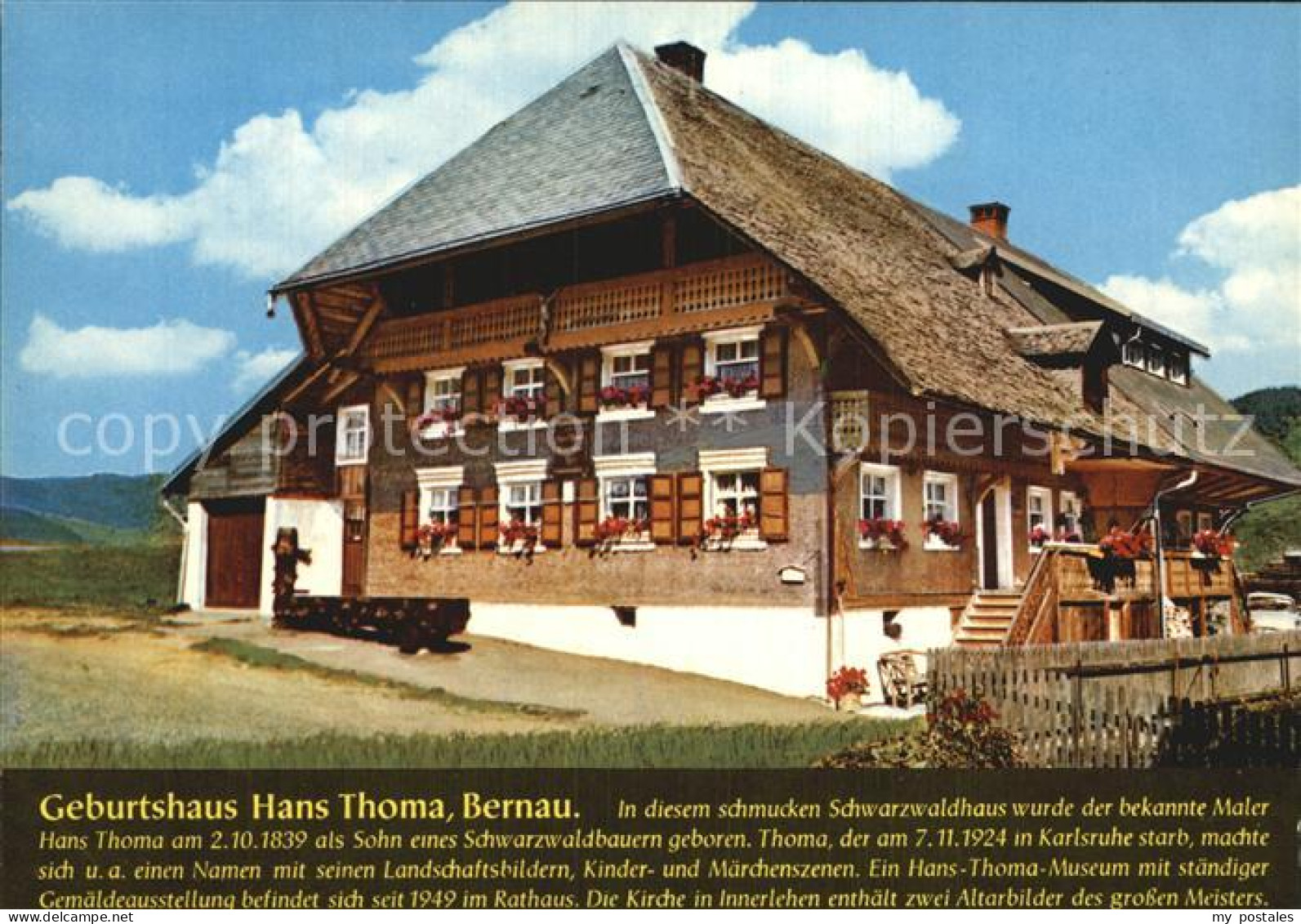 72504430 Bernau Schwarzwald Geburtshaus Hans Thoma Bernau - Bernau