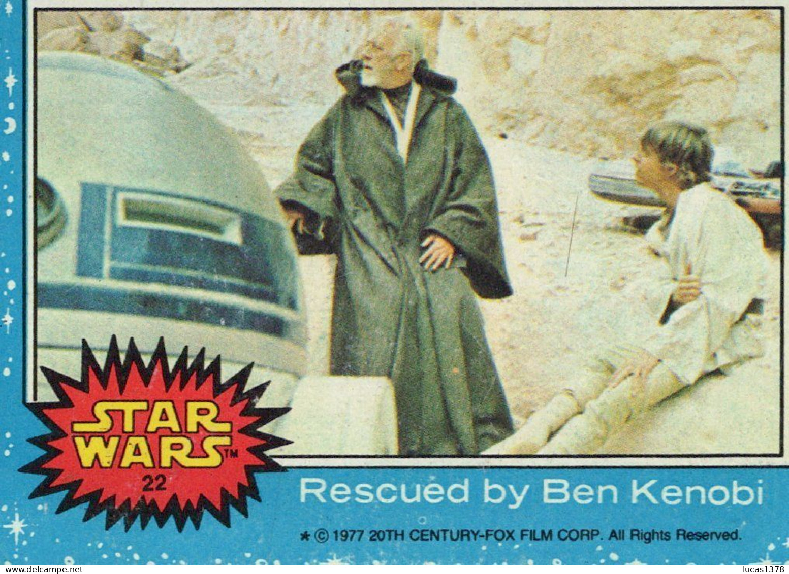 RARE / 1977 STAR WARS - Topps Original Blue Series 1 Carte # 22 - Star Wars