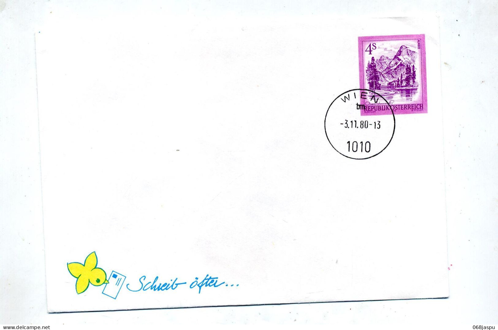 Lettre Entiere 4 S Almsee Cachet Wien - Omslagen