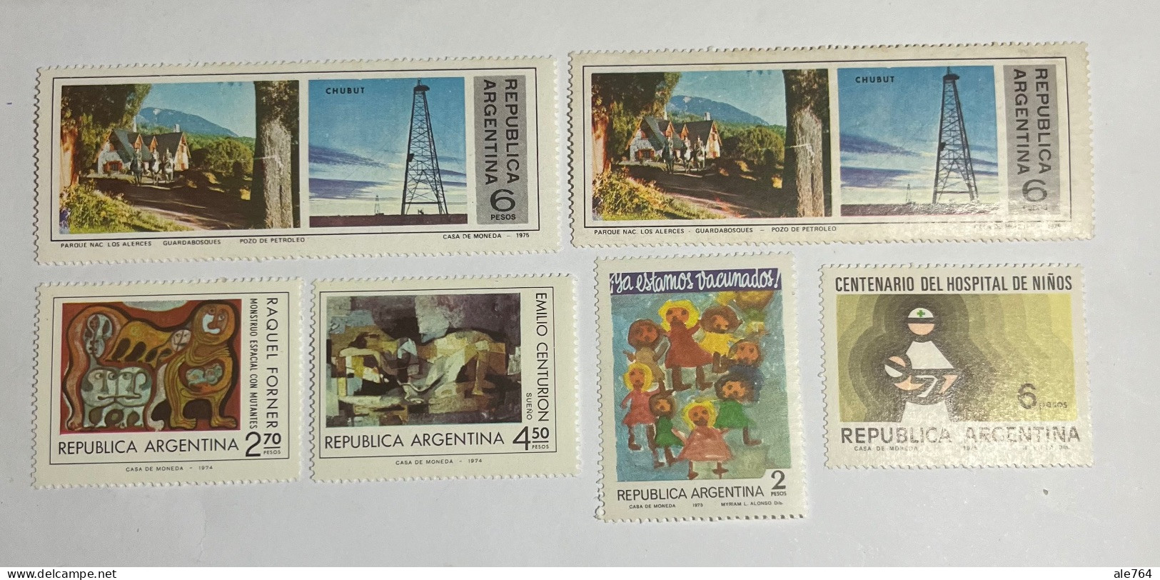 Argentina 1975 6 MNH Stamps. - Ungebraucht
