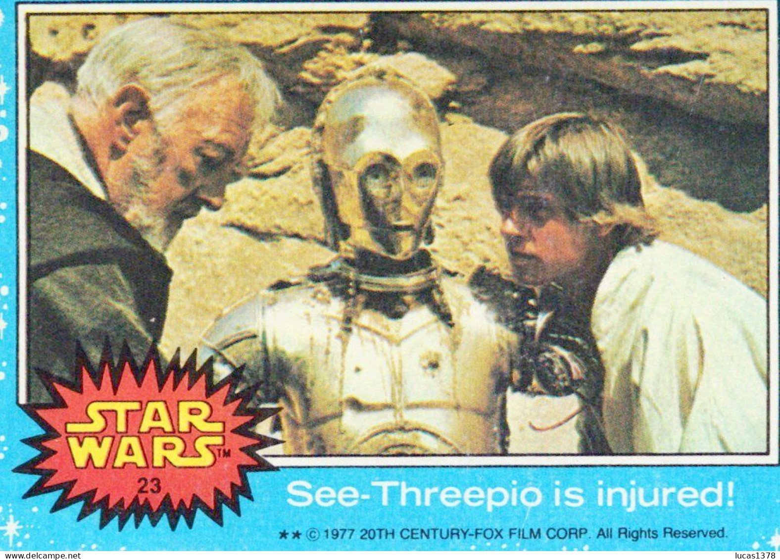 RARE / 1977 STAR WARS - Topps Original Blue Series 1 Carte # 23 - Star Wars