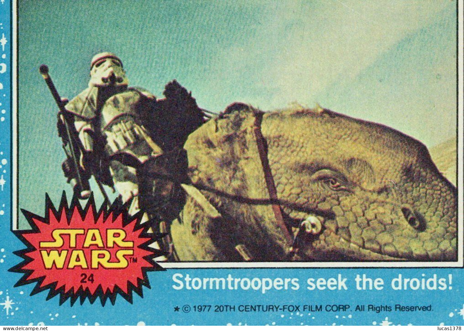 RARE / 1977 STAR WARS - Topps Original Blue Series 1 Carte # 24 - Star Wars