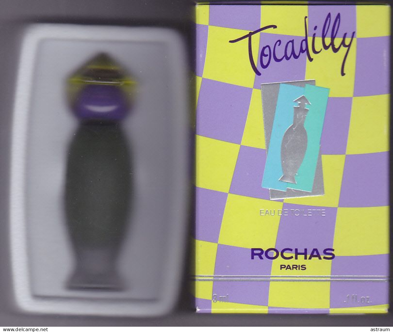 Miniature Vintage Parfum - Rochas - EDT - Tocadilly - Plein Avec Boite 3ml - Miniatures Femmes (avec Boite)