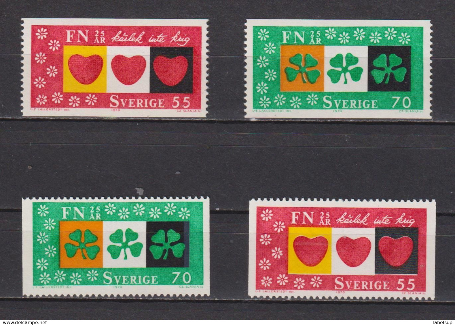 Timbres Neufs** De Suède De 1970 YT 671 à 672 MI 690 à 691 - Neufs