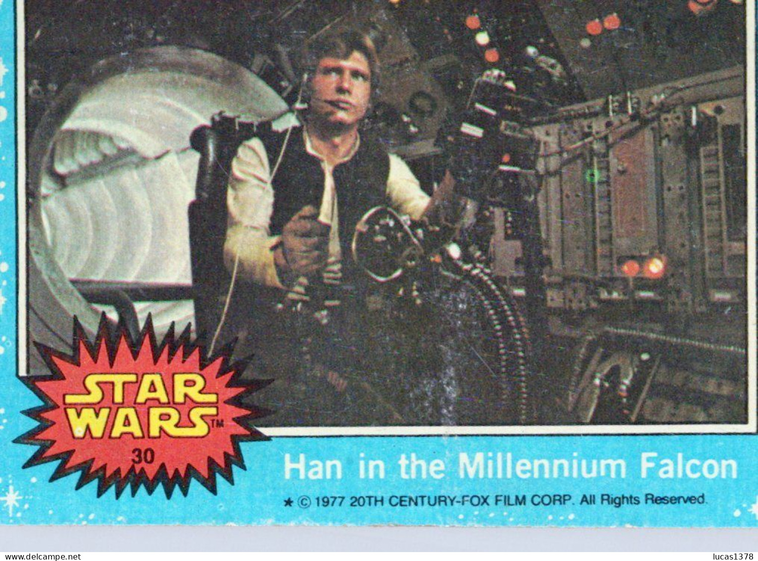 RARE / 1977 STAR WARS - Topps Original Blue Series 1 Carte # 30 - Star Wars