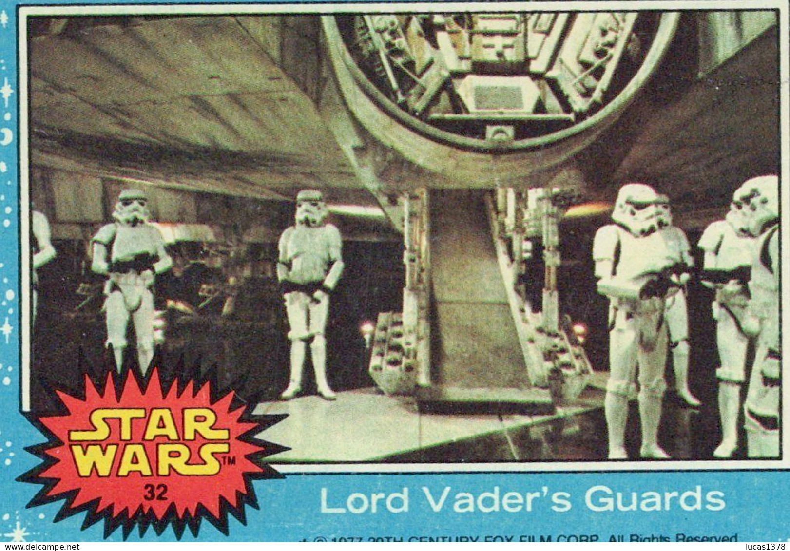 RARE / 1977 STAR WARS - Topps Original Blue Series 1 Carte # 32 - Star Wars